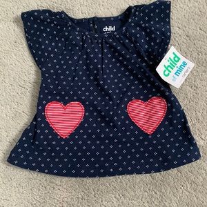 Brand new Carters navy blue top
